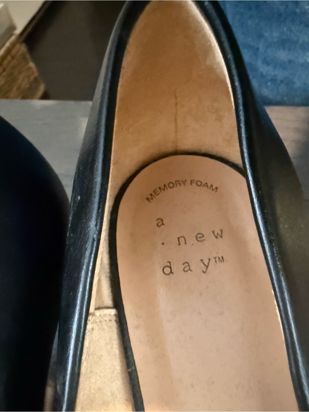 A New Day Black Pointed Toe Kitten Heels – Memory Foam Pumps Size 8 - Picture 5 of 6
